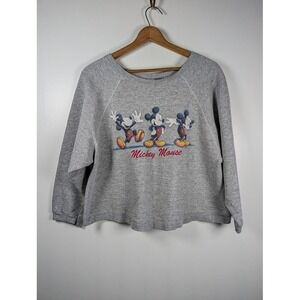 Vintage 90s Mickey Unlimited Disney Sweatshirt Women's Size Large‎ Cropped Retro